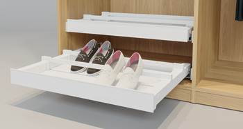 鞋架配滚珠滑轨, 适用于 Häfele Dresscode 拉出式框架