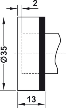 末端挡停器, 带有用于固定的紧固螺钉