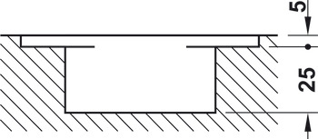 门合页, Startec H2，隐藏式，适用于最重 45/60 kg 的平口室内门