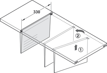 隔板, 适用于 Variant-F，适用于柜体进深为 400 mm
