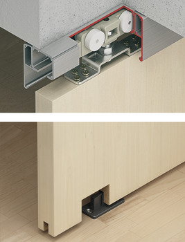 Sliding door fitting, Häfele Slido D-Line11 160P, set