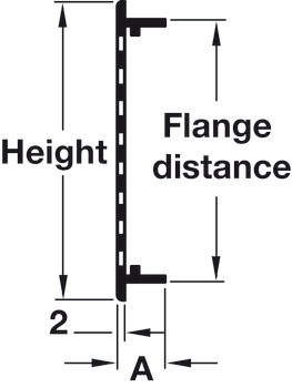 ventilation trims, square, aluminium, with ribbed flanges, slotted