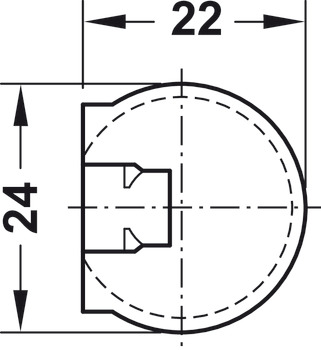 Connector housing, Rafix Tab 20 system, plastic, with ridge