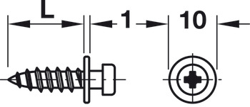 Connecting screws, modular, with tip, for one-sided positioning in wood