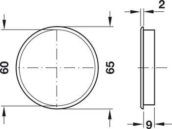 ventilation trims, plastic, slotted, white or brown