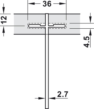 Bracket, For concealed shelf fixing