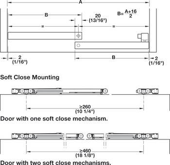 Sliding door fitting, HAWA Clipo 16 HM IF, set