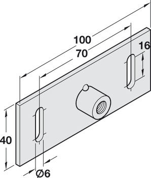 3D wall spacer, Häfele Keku R