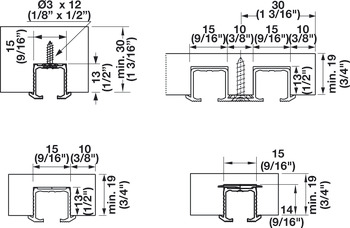 Sliding door fitting, HAWA Clipo 16 HM IF, set