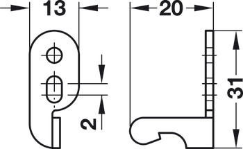 Counterpiece, for Tutch-Latch spring catch