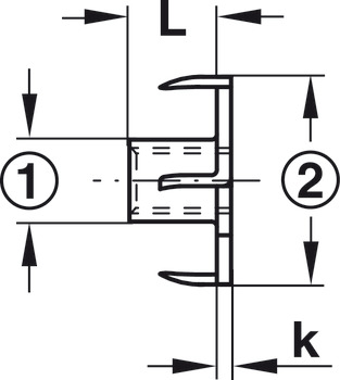 T-nut, With internal thread, steel