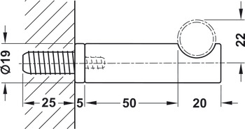 Tube holder, for mounting in drilled hole, for hook-in tube