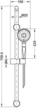 Hand shower, Shower wall bar set