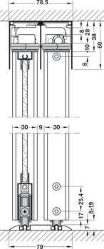 Centre guide, For complete slope