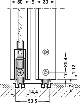 Guide rail, For complete slope