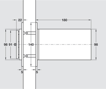 Concealed jamb door closer, EN 3