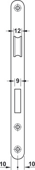 Mortise lock, for hinged doors, Startec, bathroom/WC