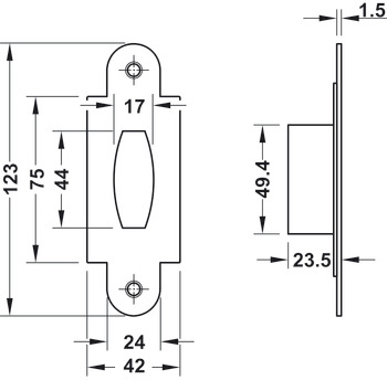 Lock for double action doors, For double action doors