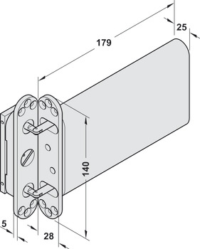 Concealed jamb door closer, EN 3