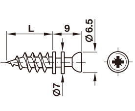 Connecting bolt, Häfele Rafix M20, for drill hole ⌀ 5 mm