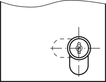 Counterpiece, for Symo glass door cam lock