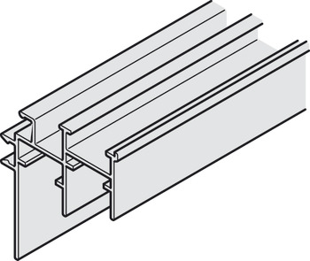 Double Guide Track, For Häfele Slido F-Line44 80A