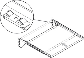 Bracket, For concealed shelf fixing