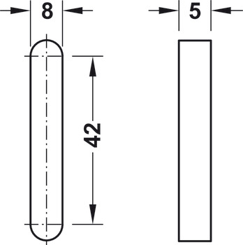 Magnetic catch, pull 2.0 kg, for installation under the veneer