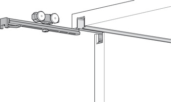 Sliding door fitting, HAWA Clipo 16 HM IF, set