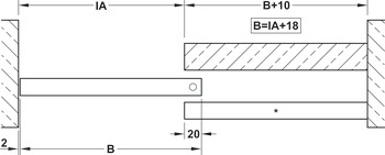 Sliding door fitting, HAWA Clipo 16 HM IF, set