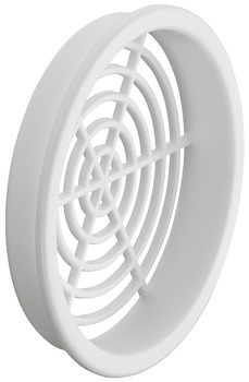 ventilation trims, plastic, slotted, white or brown