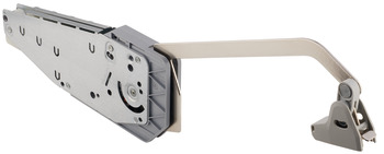 Double flap lift-up fitting, Free fold for flaps made from wood or with aluminium frame